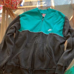 Nike zip up jacket teal and black